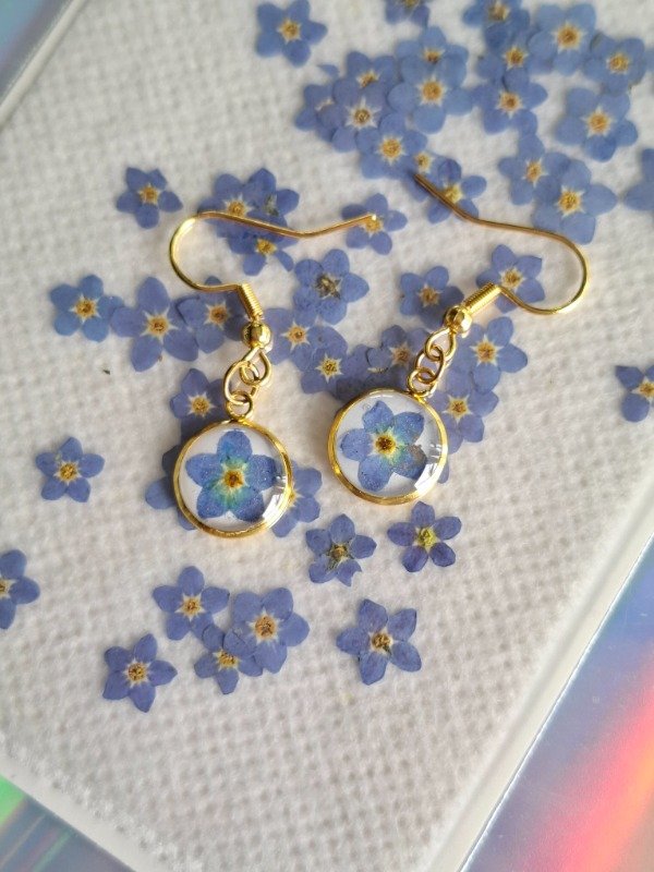 Producto - aros no me olvides de oro