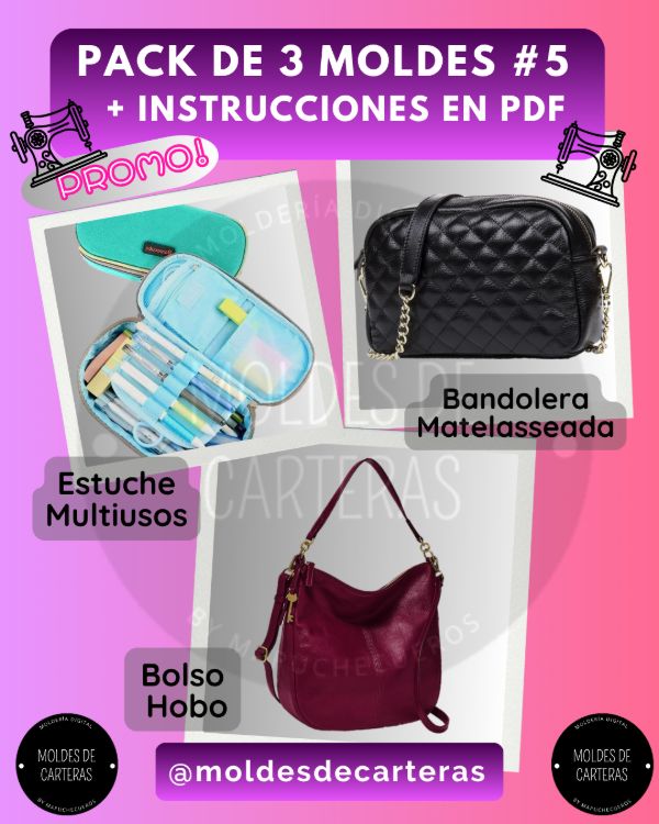 Producto - PACK 3 MOLDES #5 - 3 MOLDES + PASO A PASO PDF