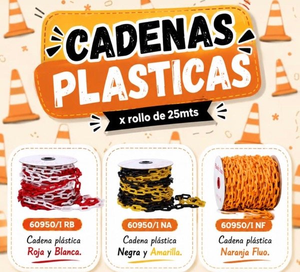Producto - Rollo Cadena Plática Para Cono Seguridad vial