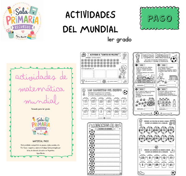 Producto - Actividades mundial matemática 1er grado