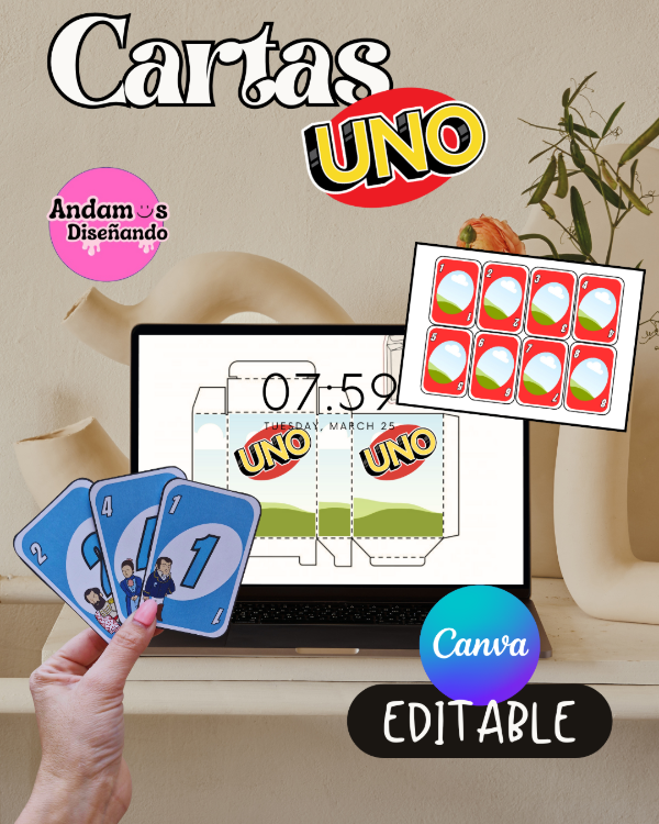 Producto - CARTAS UNO EDITABLES. PLANTILLA EN CANVA