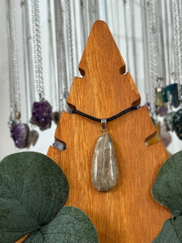 Producto - Dije de Piedra Fósil Pulida