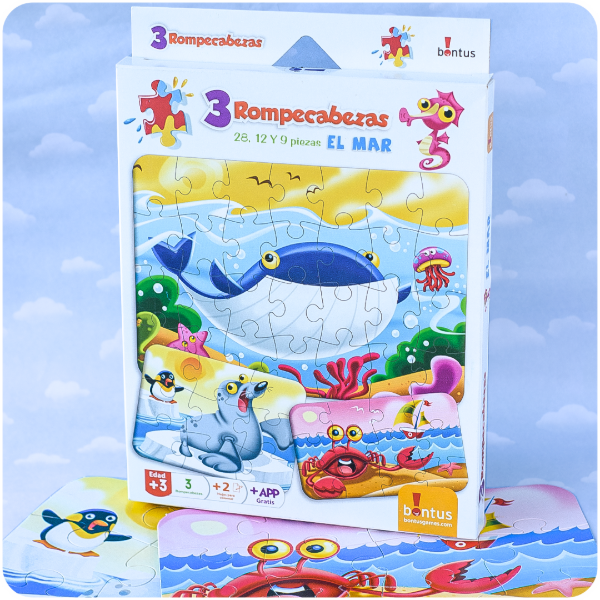 Producto - Rompecabezas Prograsivo - El Mar (Set de 3)