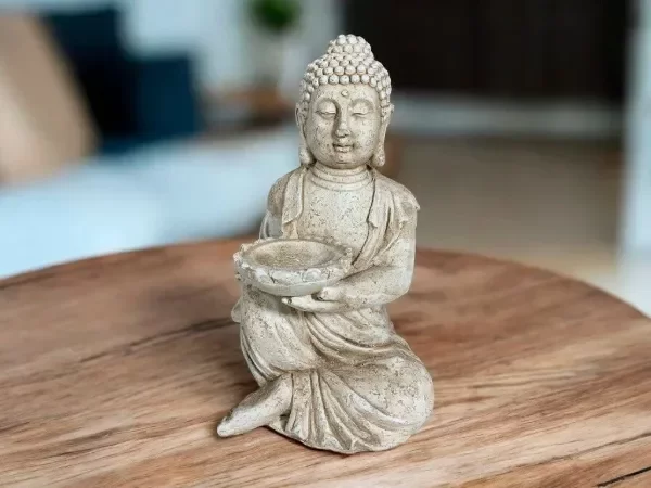 Producto - Buda con plato porta vela 29cm - 0