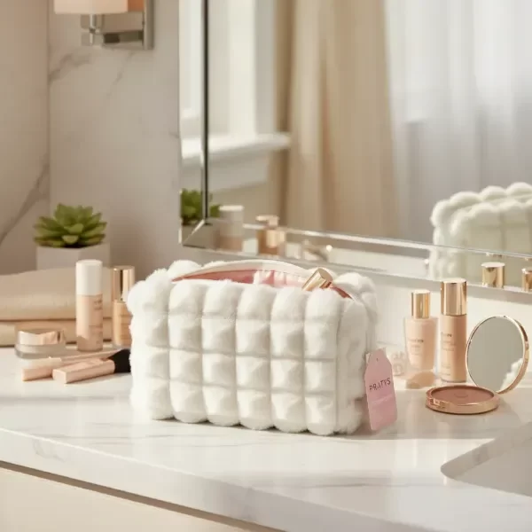 Producto - PORTA COSMÉTICO DE PELUCHE RECTANGULAR CON CORREA - 3