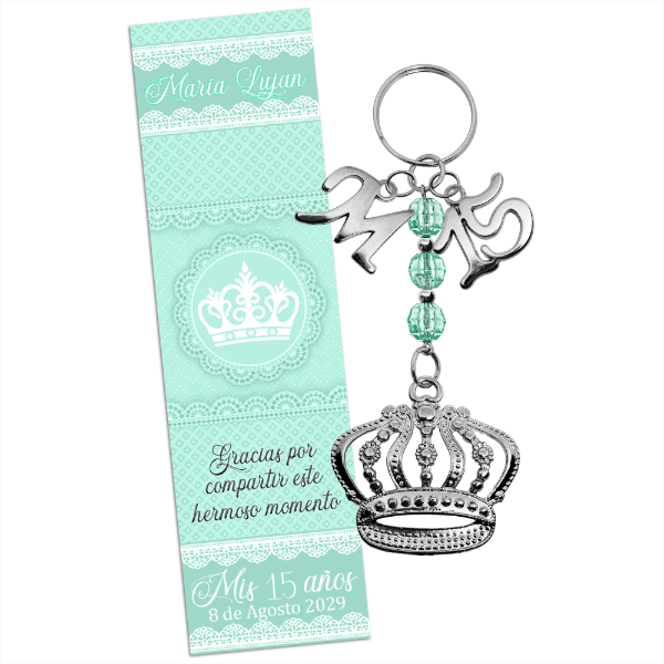 Producto - Llavero de Corona + N15 + Inicial