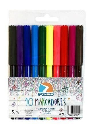 Producto - MARCADOR ESCOLAR EZCO V/COLORES X10U.
