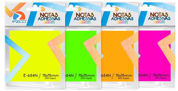 Producto - Taco Adhes.Ezco 75x75 Fluo x 100