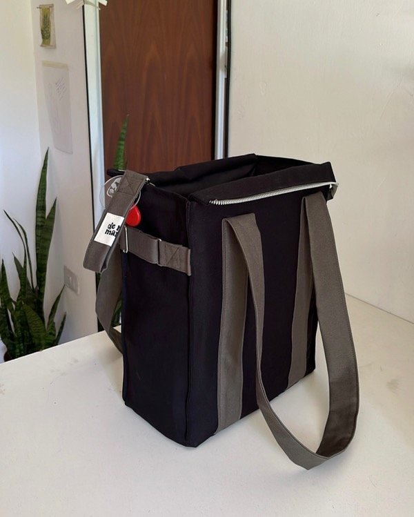 Producto - bolso MATE: negro y verde seco