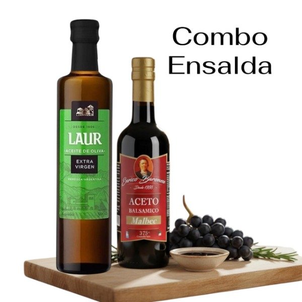 Producto - COMBO ACEITE LAUR 500CC + ACETO BALSAMICO MALBEC 375CC