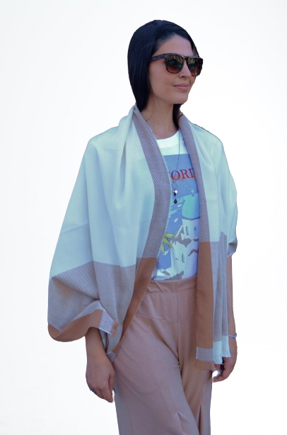 Producto - Ruana Stripes Camel