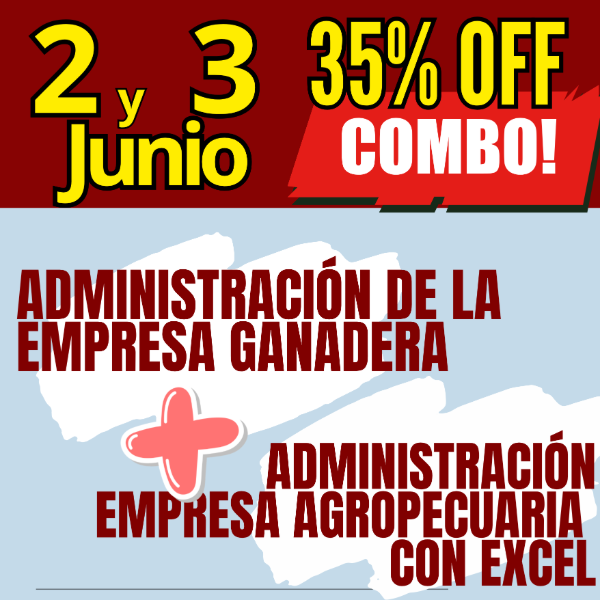 Producto - COMBO 2 CURSOS: Administración Ganadera + Gestión Agropecuaria con Excel