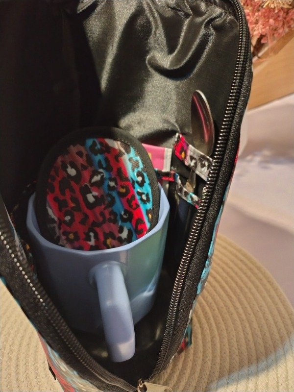 Producto - PORTA TAZA VIRAL ANIMAL PRINT ROSA/AZUL - 3
