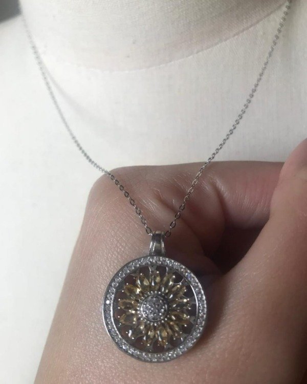 Producto - COLGANTE RUEDA DEL DESTINO PIEDRAS FACETADAS PLATA 925