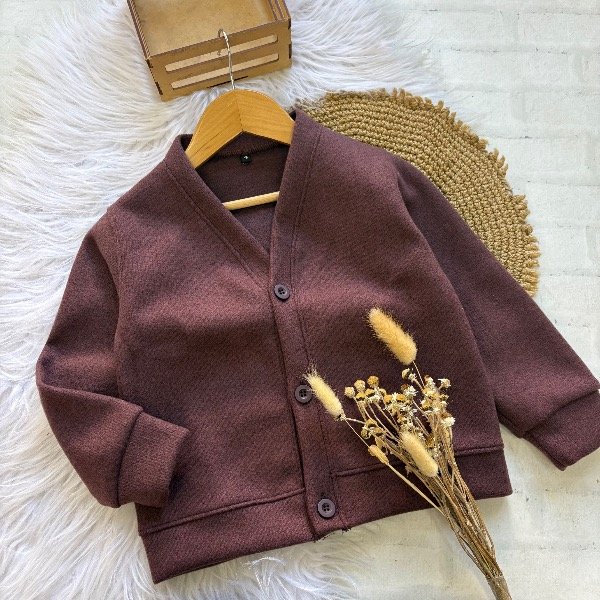 Producto - Cardigan de NIÑO color bordo talles 4 al 12