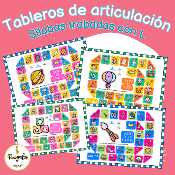 Producto - Super tableros de articulación Sílabas trabadas con L