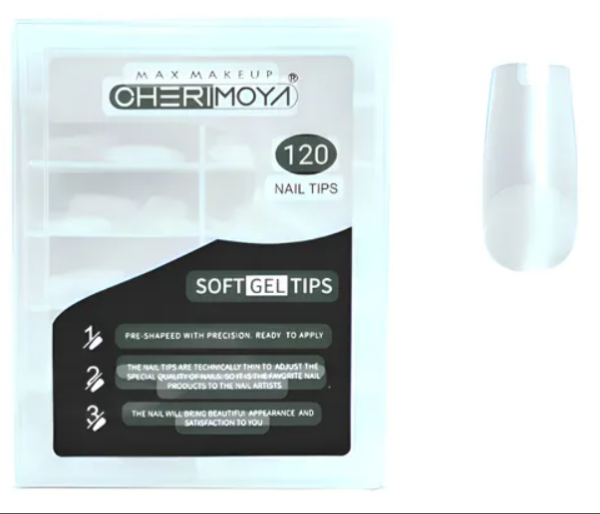Producto - Tips soft gel Cherimoya cuadrado x 120u
