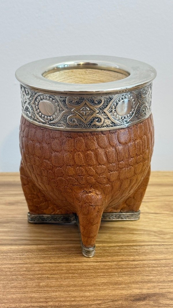 Producto - Mate imperial cuero croco y base de alpaca - 0
