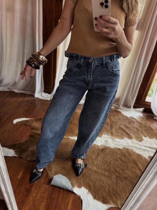Producto - Jean baggy azul bigotes