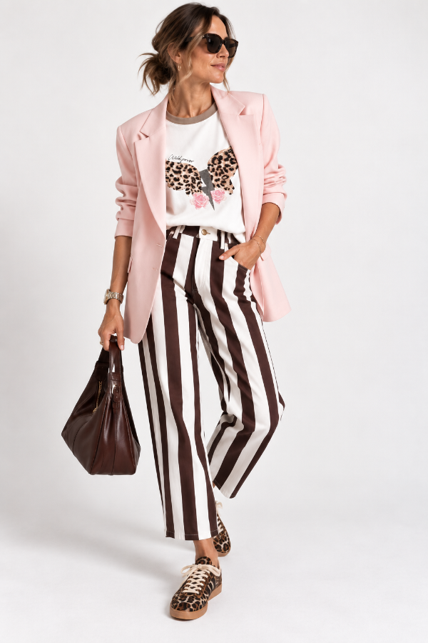 Producto - Pantalón barrel Carla rayado - 1