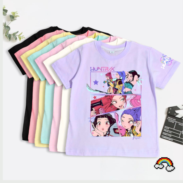 Producto - REMERA MANGA CORTA INFANTIL HUNTRIX KPOP DEMON HUNTERS