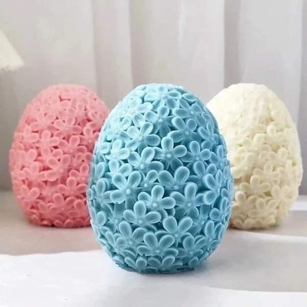 Producto - Molde silicona huevo texturado flores - 11