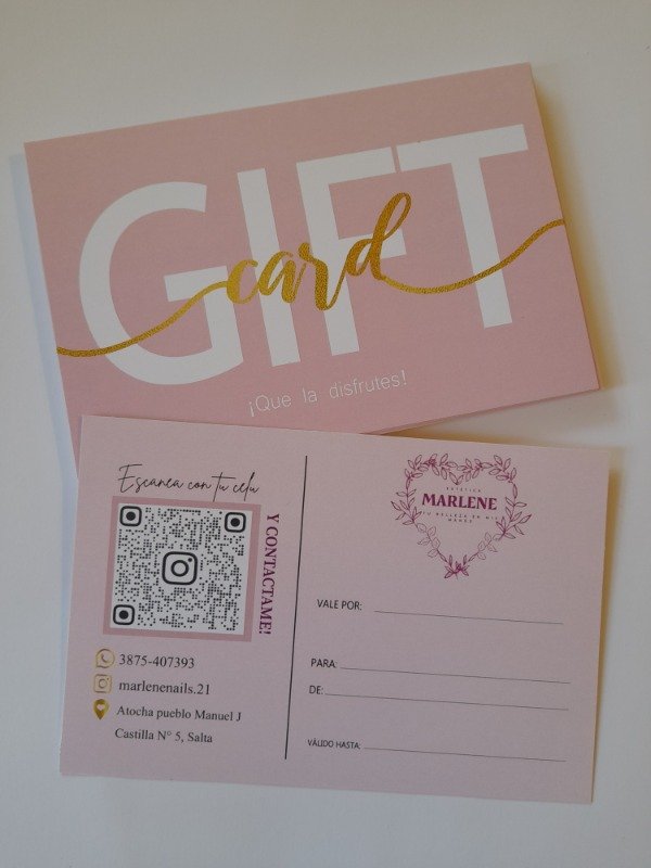 Producto - 50 Gift Card (Doble faz) ilustración 300gs