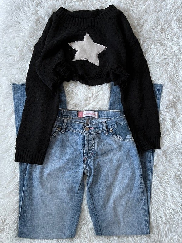 Producto - Sweater croptop star grunge talle S