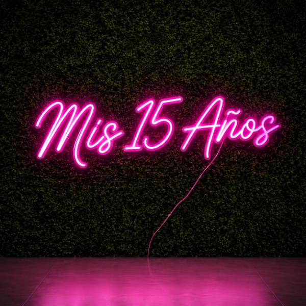 Producto - Cartel Neon "Mis 15 Años"
