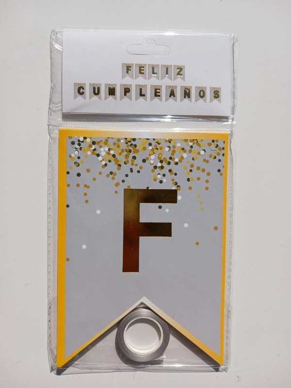 Producto - Banderín Confetti "FC" Gris