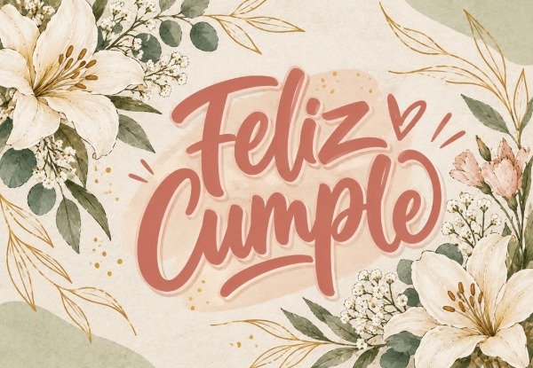 Producto - LAMINA FELIZ CUMPLE FLORES RECTANGULAR 6 - 1