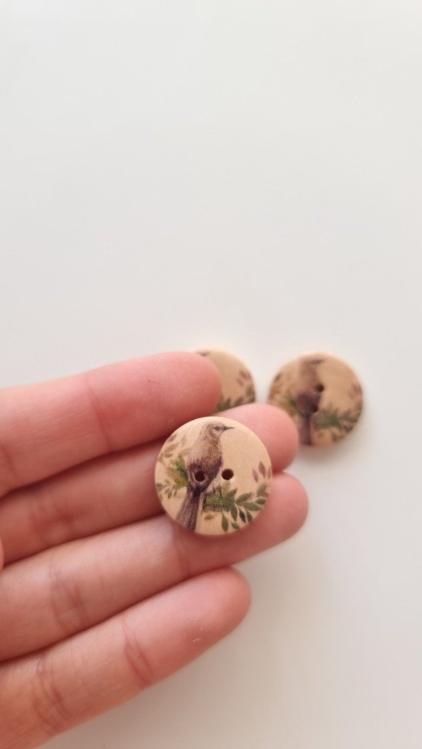 Producto - Botón 18 mm PÁJARO diseño 6