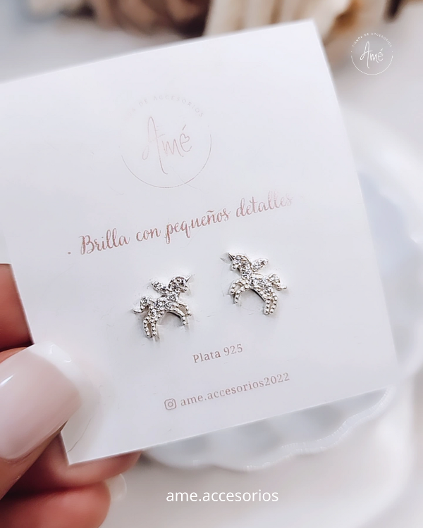 Producto - Aros Unícornio Con Cubics