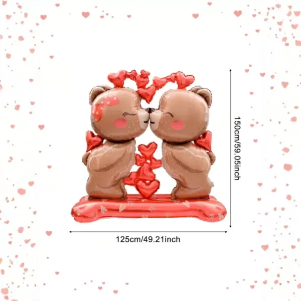 Producto - Globo Ositos Enamorados 1.50 cm x 1.25 - Con Base