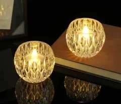 Producto - Porta Vela + Vela Led Alto 5x5.5cm 6635