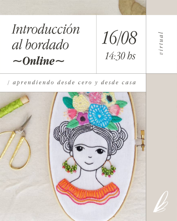 Producto - Workshop ONLINE de Introducción al Bordado