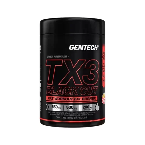 Producto - TX3 Black Cuts Gentech X 60caps