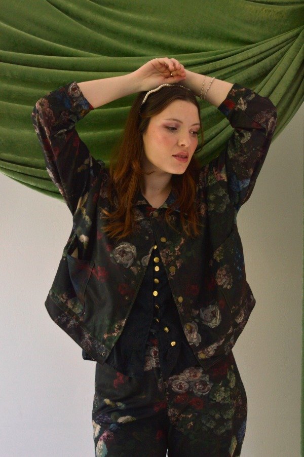 Producto - Campera Noche Floreada - 3