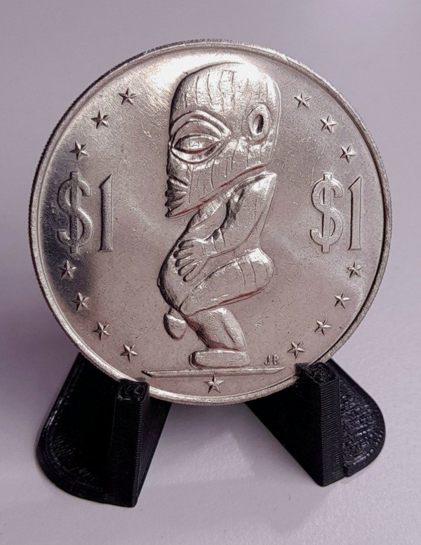 Producto - Islas Cook 1 Dólar 1983 Tangaroa Gigante Km#7 XF+