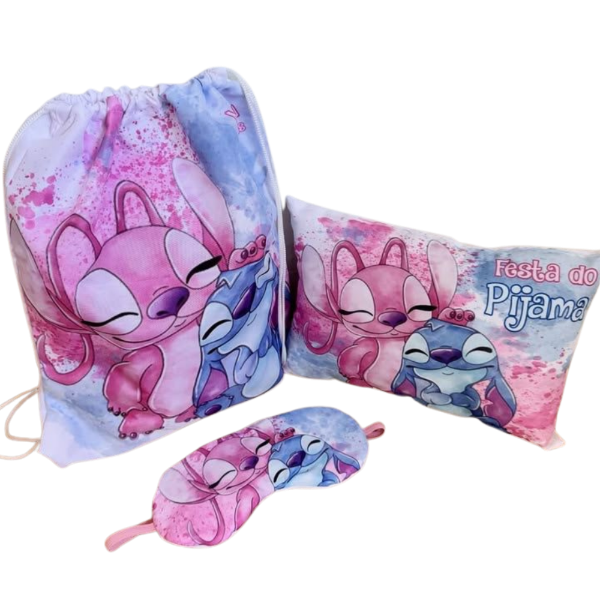 Producto - Kit Almohada+ mochila+ antifaz PERSONALIZADO x10