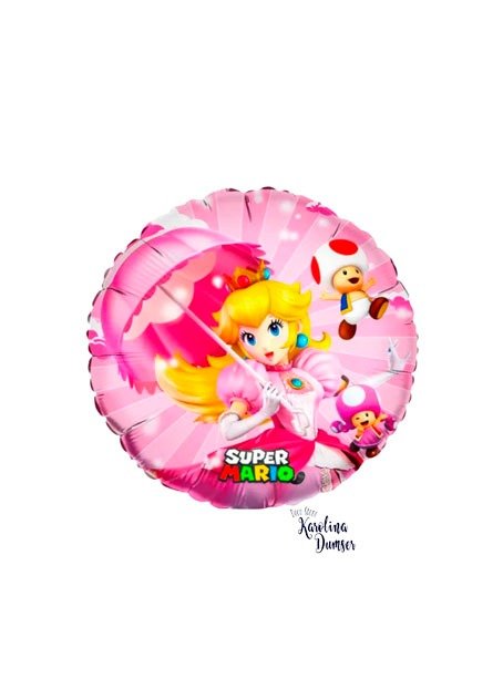 Producto - Globo Redondo Princesa Peach Mario Bros 18"