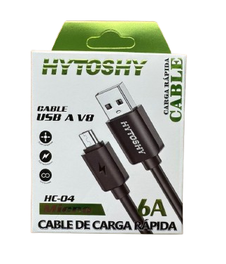 Producto - Cable V8 HYTOSHI carga rapida 6A