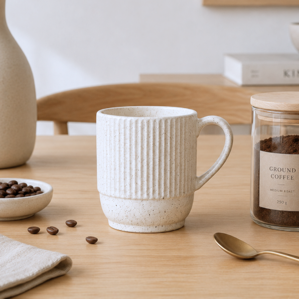 Producto - Taza De Ceramicax2  Trigo Kira Crema