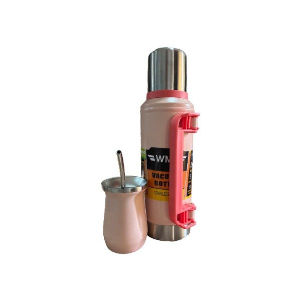 Producto - Art 985 Set termo de 1 Litro + mate de acero inoxidable + Bombilla