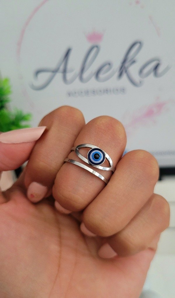 Producto - Anillo forma ojo turco de acero quirúrgico
