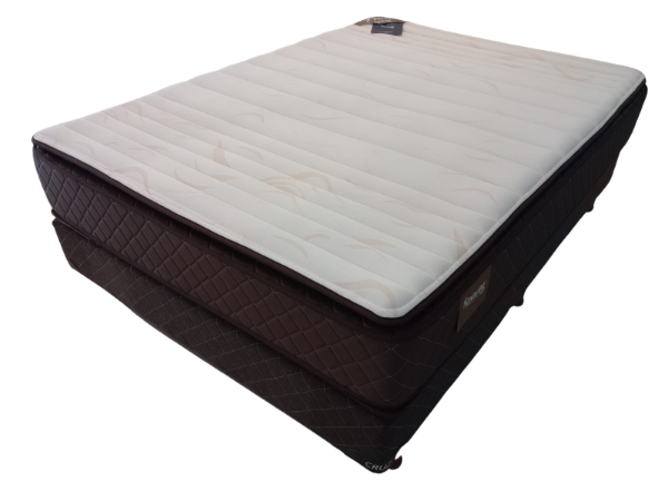 Producto - Sommier KAVANAG - Línea PLATINO Pillow Top 2 plazas 190x140cm resortes pocket