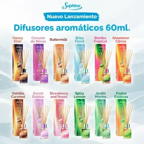Producto - DIFUSORES AROMATICOS SAPHIRUS 60ML