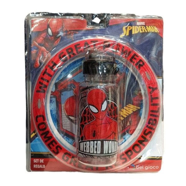 Producto - Set bowl y botella Spiderman
