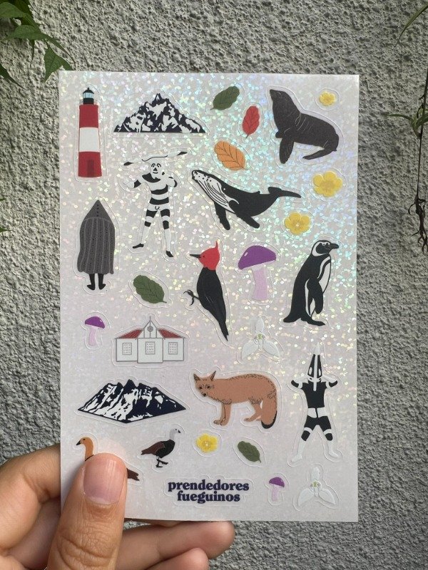 Producto - Plancha de stickers fueguinos
