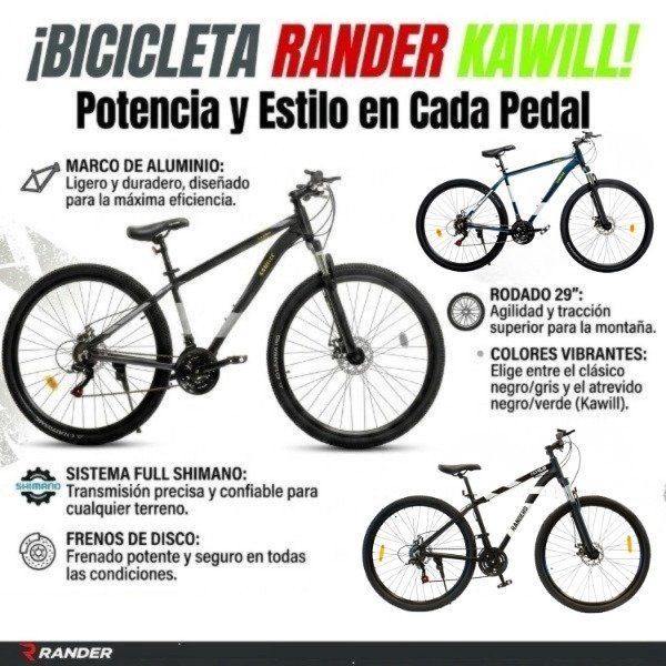 Producto - BICILETA RANDERS KAWILL MTB29 ALUMINIO FULL SHIMANO TALLE L